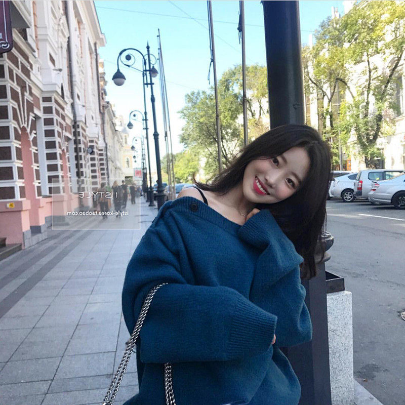 秋冬2020新款韩版宽松外穿风针织衫 黛娜怡毛针织衫