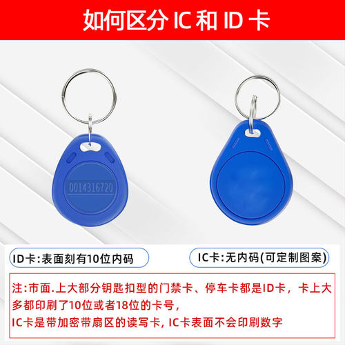 CUID卡钥匙扣IC门禁卡小区物业电梯卡可反复读写扣卡ID白卡滴胶门禁卡UID可复制卡2号3号电子锁感应钥匙扣 - 图1