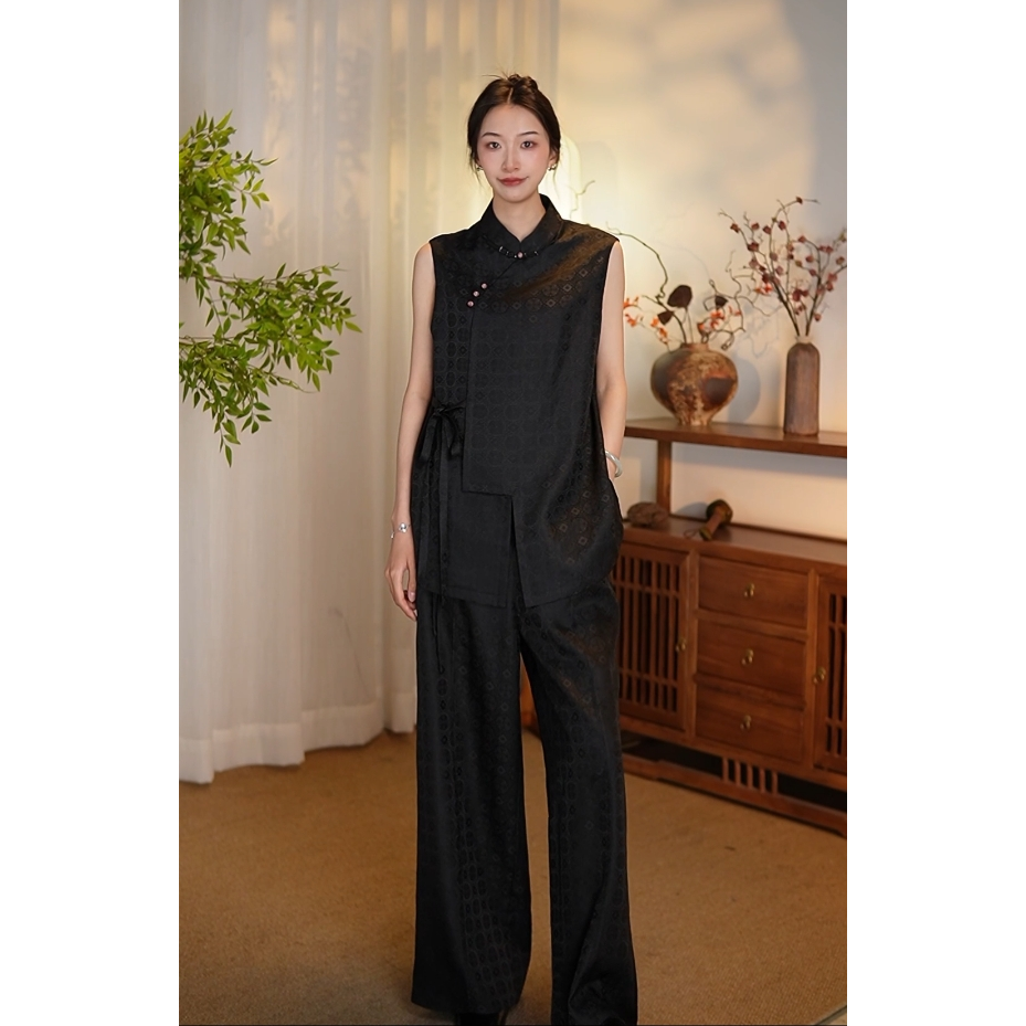 【云依】聽扇.非遗桑蚕丝香云纱新中式国风休闲百搭半夏季女裤,淘宝优惠券,粉丝福利购,淘宝优惠卷