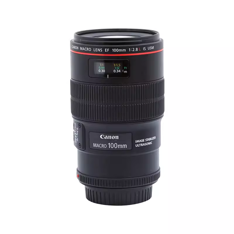 出租佳能 EF 100mm f/2.8L IS USM 新百微 红圈微距单反镜头租赁