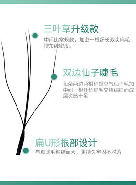 3D三叶草夹心仙子嫁接睫毛