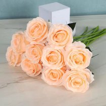 Emulation Rose Flowers Fake Flowers Valentines Day Gift Suede Artificial Bouquet Drawing Room Table Hem Wedding Decoration Floral Art