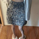 Gold velvet skirt, sequin hip-hugging skirt, autumn and winter style