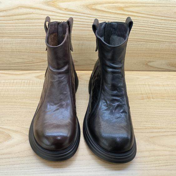 2024秋冬新款豪行牛皮女鞋24438222时装女短靴显瘦低跟女单鞋正品,淘宝优惠券,粉丝福利购,淘宝优惠卷