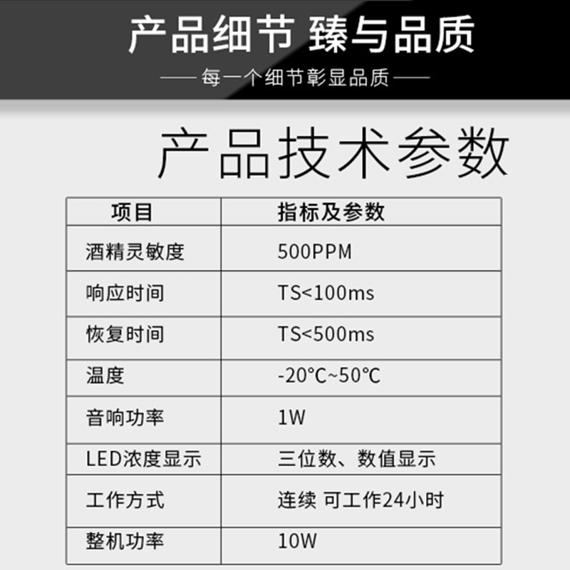 矿用酒精测试仪吹气式专用查酒驾工业壁挂式煤矿测酒仪器酒精浓度 - 图2