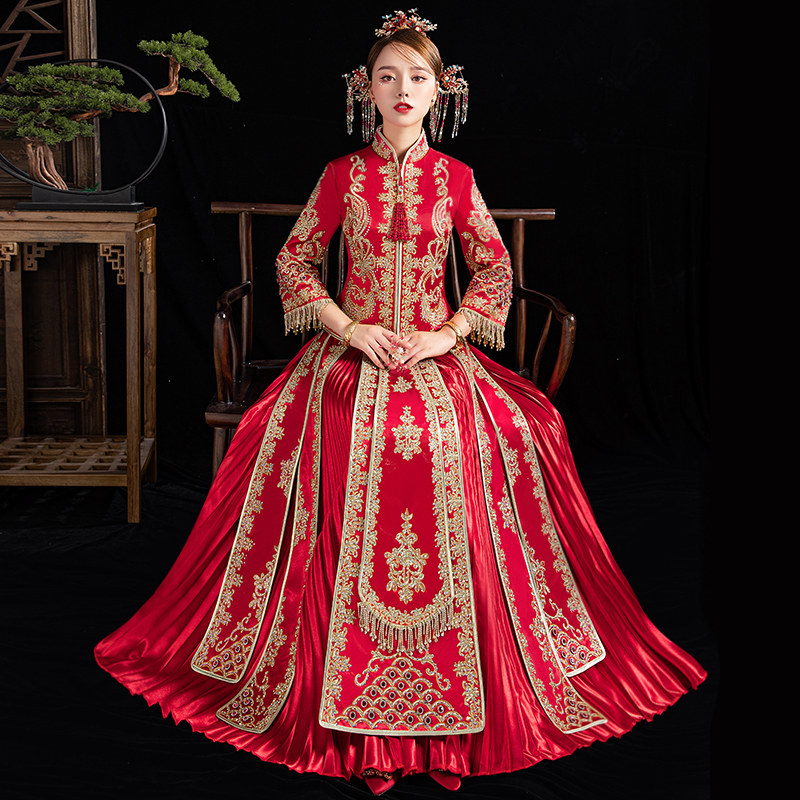 秀禾服2020新款结婚中式新娘婚纱 庄曼妮旗袍