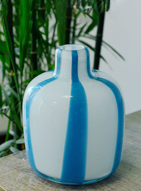 海曼尼简约透明玻璃花瓶手工水培家居客厅插花摆件装饰艺品0913