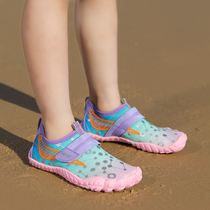 Childrens beach shoes Anti-sand catch-up Exclusive Reef Stone Shoe Speed Interfering Water Anadromous Outdoor Jump Rope Rock Climbing Non-slip Socks Shoes