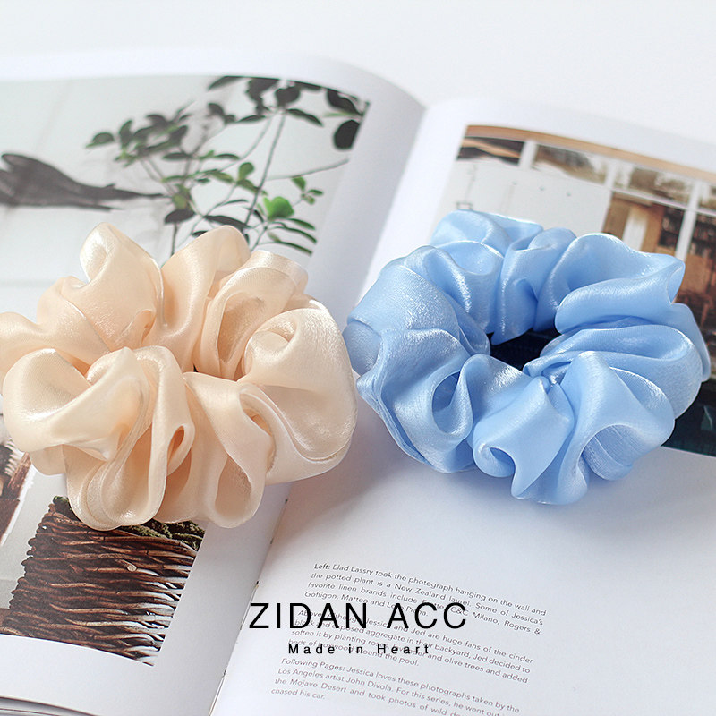 清爽甜美珠光纱大肠发圈头绳女夏季2025新款头花头饰发饰扎头发绳,淘宝优惠券,粉丝福利购,淘宝优惠卷