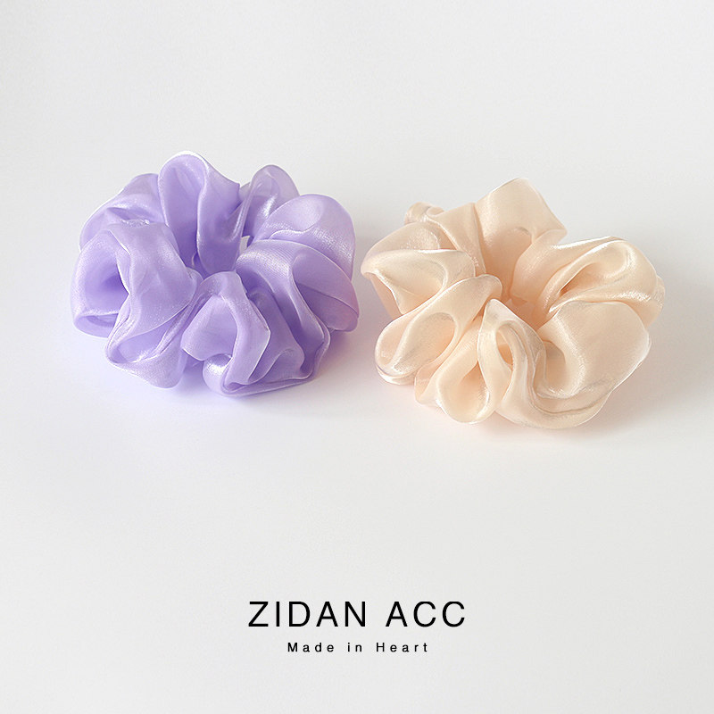 清爽甜美珠光纱大肠发圈头绳女夏季2025新款头花头饰发饰扎头发绳,淘宝优惠券,粉丝福利购,淘宝优惠卷