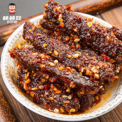 棒棒娃天府麻辣牛肉500g四川成都特产香辣爆辣散称牛肉干休闲零食 - 图1