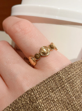 复古虎眼石美拉德戒指