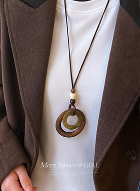 新中式民族风毛衣链长款项链