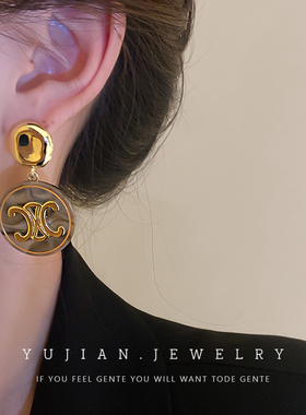 复古圆形中古耳环vintage