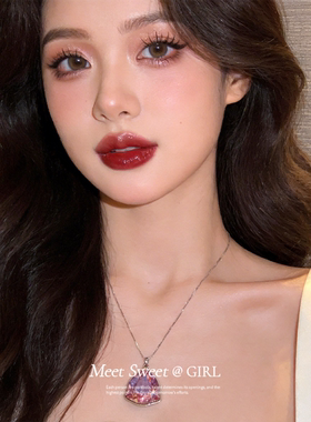 闪钻几何三角形项链配饰女