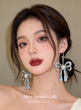 蝴蝶结耳钉夸张独特漂亮耳环女