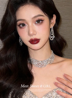 「遇见饰品MEET」闪钻花边项链女