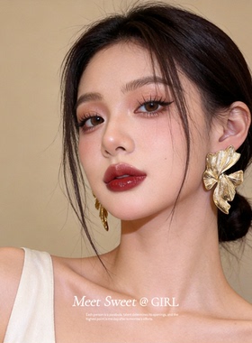 欧美风夸张金色绝美大耳环
