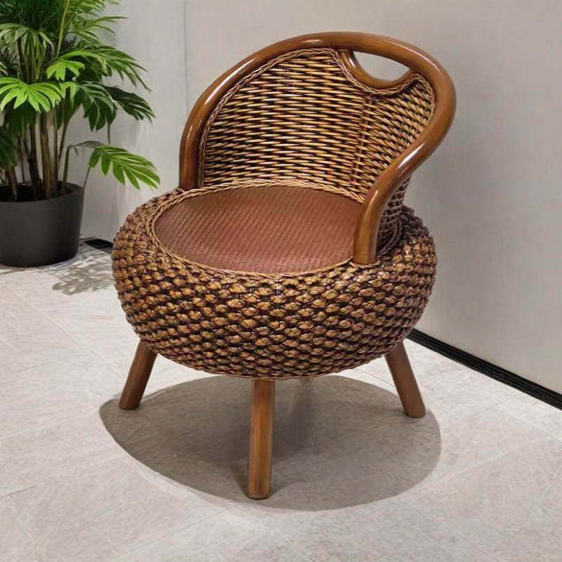 复古真藤坐椅天然藤编休闲藤椅靠背椅老人休息椅子客厅阳台休闲椅,淘宝优惠券,粉丝福利购,淘宝优惠卷