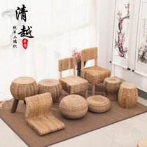 Rattan short stool round stool small stool straw choreography furniture tatami chair Leisure living-room seat sitting pier Pier Bench