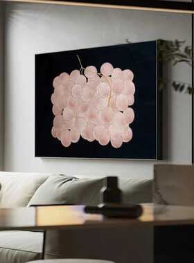 粉色葡萄 法式艺术中古风客餐厅卧室玄关钢琴房电表箱装饰画挂画