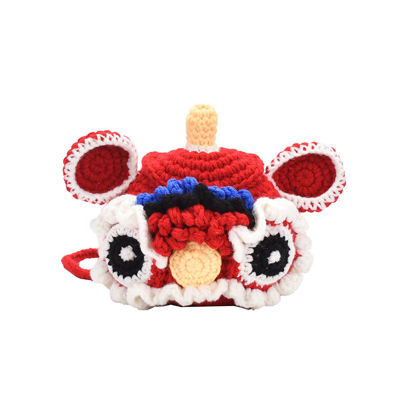 bag国潮醒狮包新款毛线钩织女包包过年喜庆单肩包迷你口红包挎包,淘宝优惠券,粉丝福利购,淘宝优惠卷