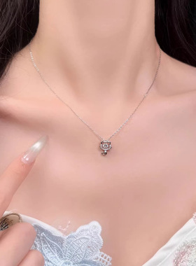 商场同款灵动猫咪s999纯银项链女小猫项链轻奢小众设计足银a2003