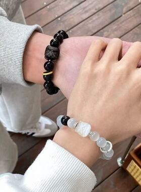 S925纯银平安扣情侣手链貔貅手串