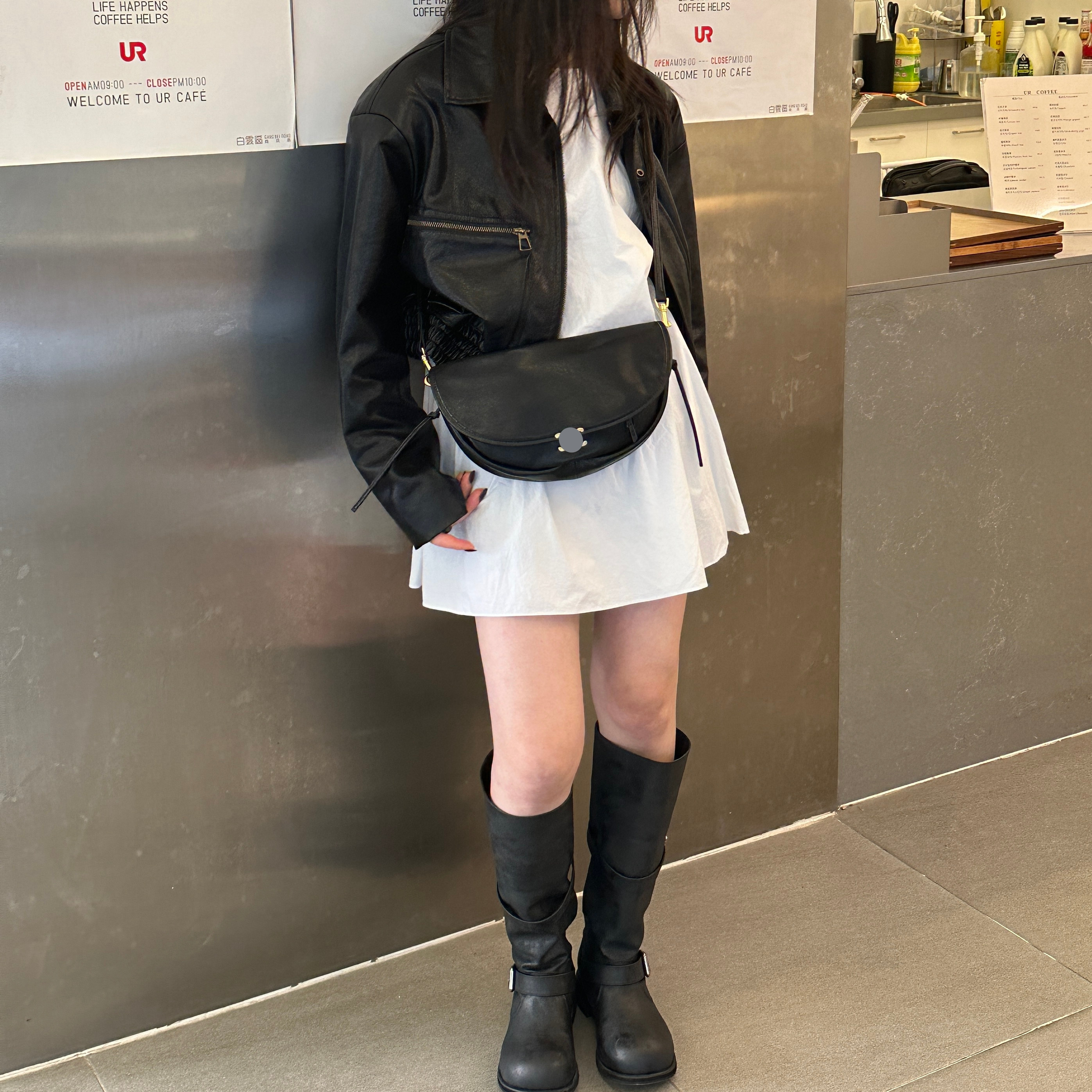 AIBIXIN原创 柔软真皮凯旋门新款半月包女包翻盖单肩斜挎包腋下包,淘宝优惠券,粉丝福利购,淘宝优惠卷