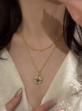 双层叠戴项链轻奢高级感