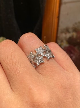 满天星戒指女轻奢微镶锆石