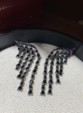 翅膀耳环长款水滴流苏