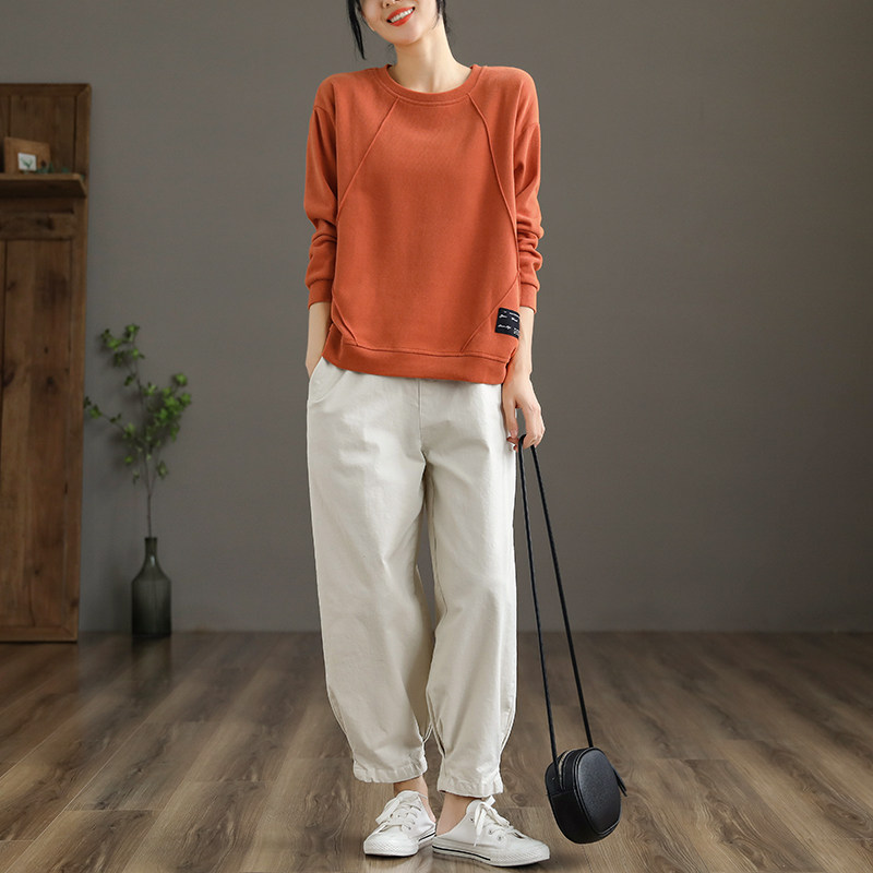 dza春秋季纯棉长袖2021新短款卫衣 dza卫衣/绒衫