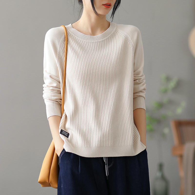 dza宽松女士洋气新款百搭打底衫 dza毛针织衫