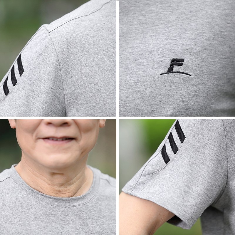 夏季时尚中老年爸爸夏装男父亲t恤 frovton弗罗威顿T恤