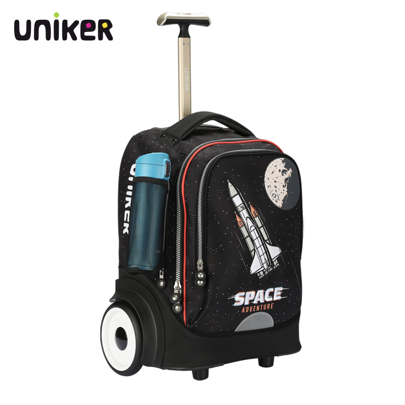 UNIKER可爬楼静音大轮拉杆书包35升大容量初高中生小学男女拉杆包 - 图1