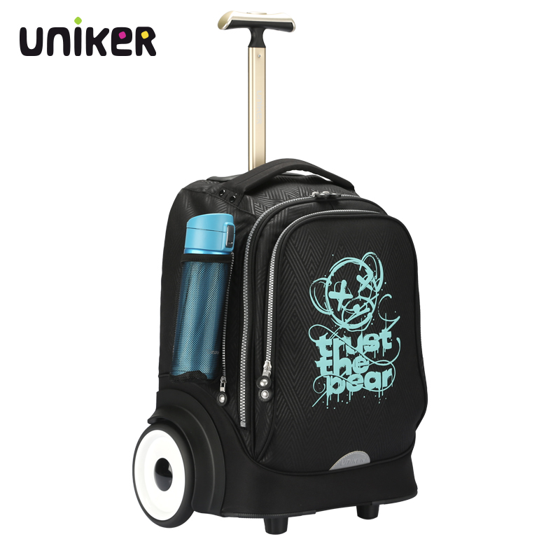UNIKER可爬楼静音大轮拉杆书包35升大容量初高中生小学男女拉杆包 - 图3