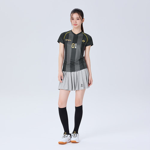 薰风羽毛球服套装女款运动服比赛训练服短袖上衣K251W-1248 - 图1