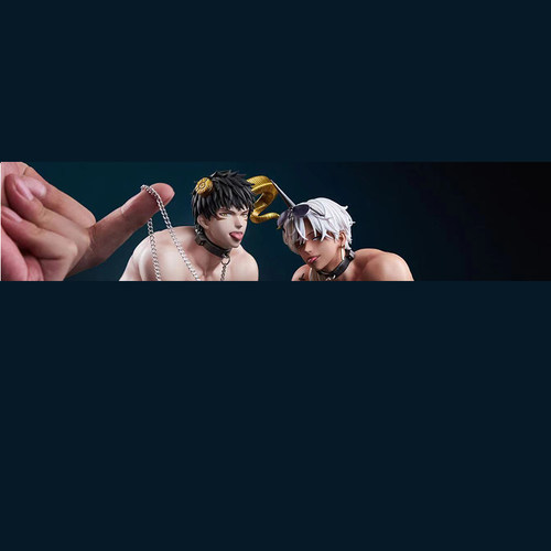 【现货男C】SS18地狱恶魔双犬 玛门+巴力西 可替换 手办 雕像 - 图2