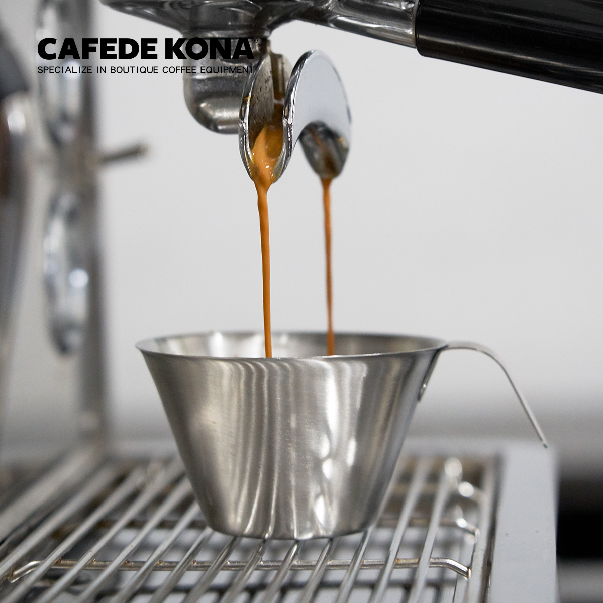 咖舶登&CAFEDE KONA不锈钢浓缩咖啡盎司杯 espresso 萃取杯子量杯