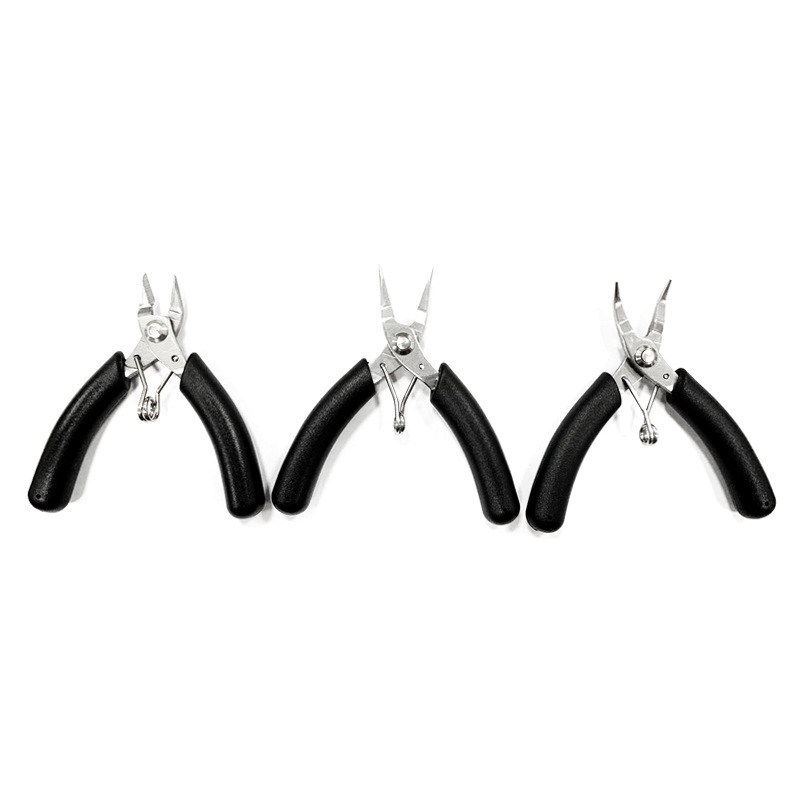 迷你小珠宝钳不锈钢精细无齿尖嘴钳圆嘴斜剪diy手工绕线饰品工具 - 图3