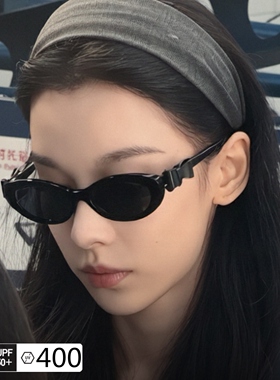 JENNIE巴黎秀场同款墨镜女菱格纹金属方框太阳眼镜窄框时髦CH4295