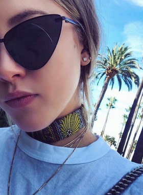 艾米宋显脸小欧美风猫眼偏光太阳眼镜女黑色时尚时髦防紫外线墨镜