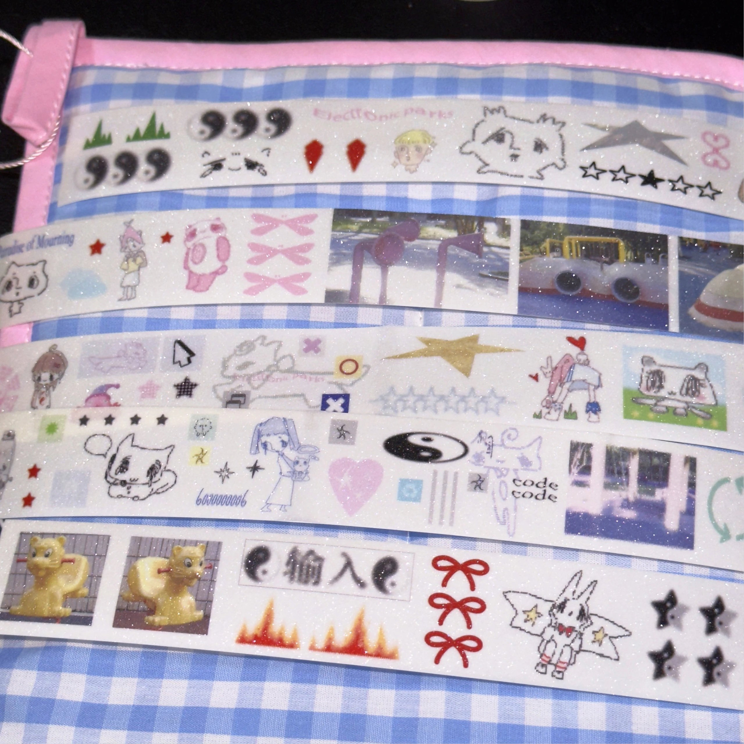 野椰水分装原创ccd素材贴纸卷梦核怪诞童年标签贴纸手帐装饰素材,淘宝优惠券,粉丝福利购,淘宝优惠卷