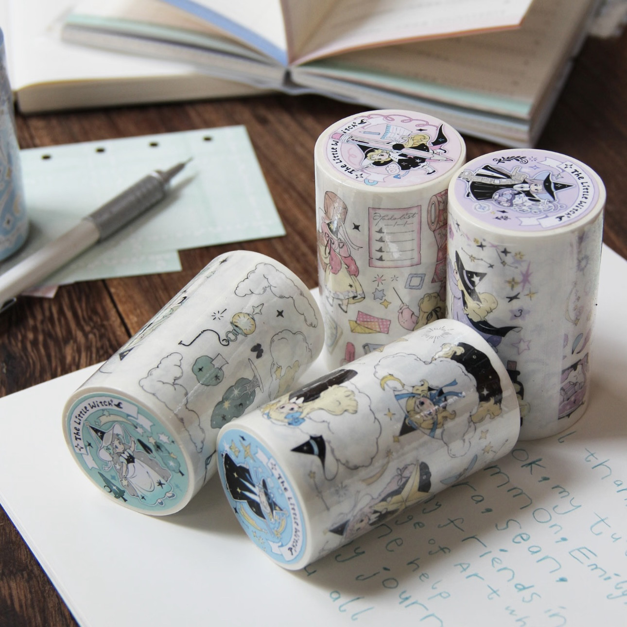 Neinei野柚小小魔女贴纸卷分装魔法女巫百搭装饰拼贴可爱手帐贴画,淘宝优惠券,粉丝福利购,淘宝优惠卷