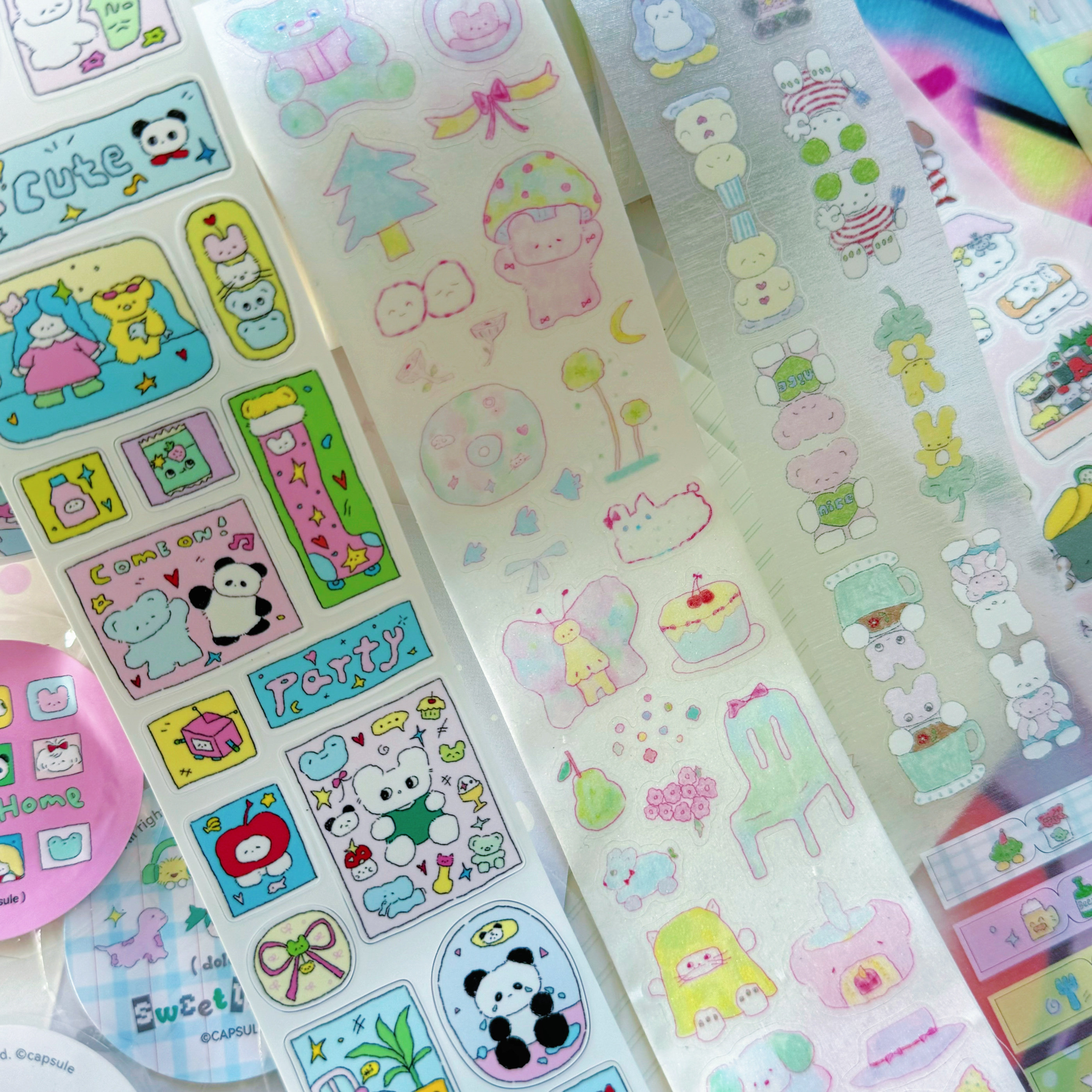 [萌力胶囊分装] 原创字素切片韩系可爱清新奶油手帐切膜胶带贴纸,淘宝优惠券,粉丝福利购,淘宝优惠卷