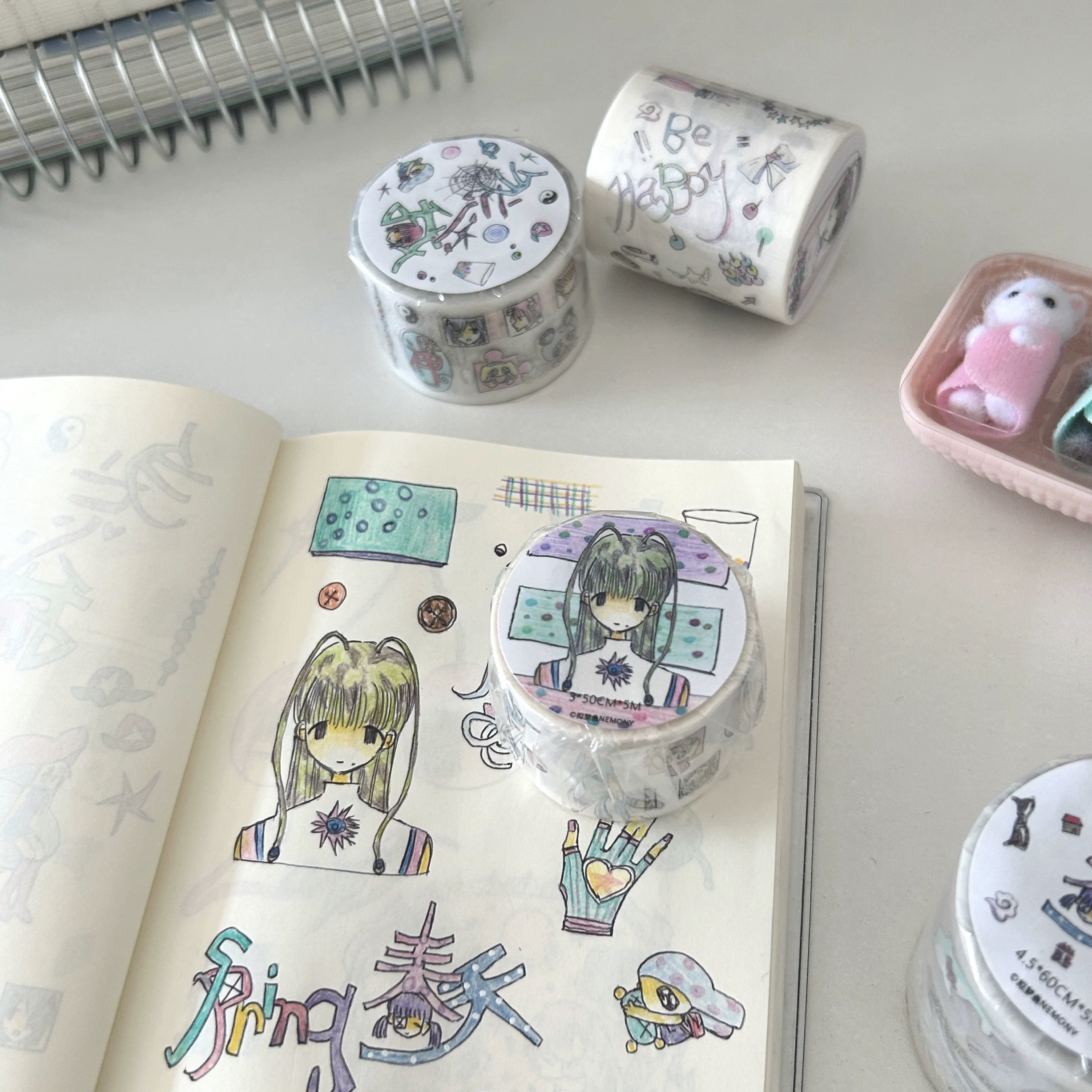 拟梦鱼分装合集县城千禧复古梦核和纸贴纸卷怪诞人物手帐素材装饰,淘宝优惠券,粉丝福利购,淘宝优惠卷