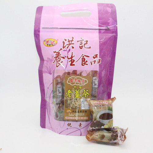 台湾洪记黑糖姜母茶500g红糖姜茶大姨妈老姜枣茶块手工生姜汁小袋 - 图0