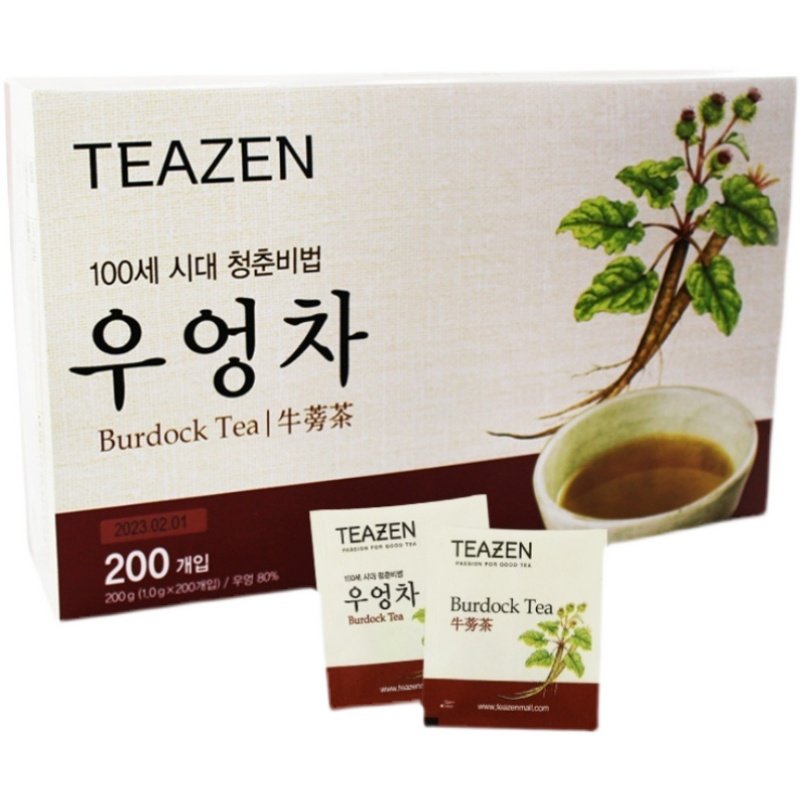 上海costco韩国进口TEAZEN牛蒡茶决明子泡茶袋冲饮茶包1g*200袋装_虎窝淘