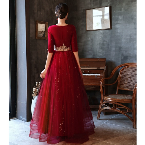 Летнее вечернее платье, красный длинный элегантный лонгслив, городской стиль, изысканный стиль